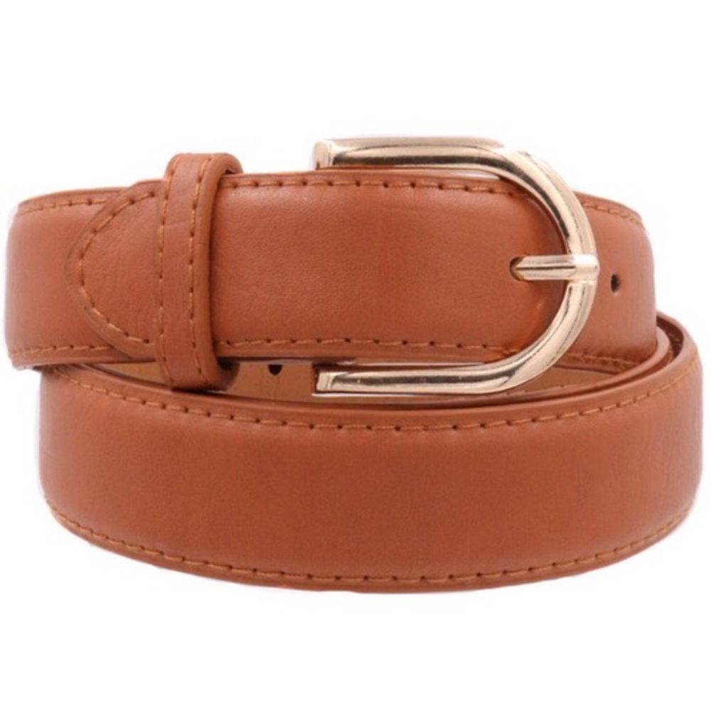 Brown Faux Leather Belt